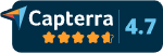 Capterra review badge 4.7 stars out of 5