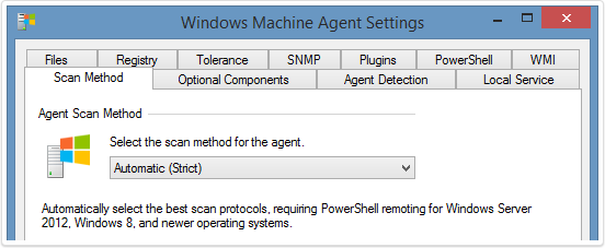 Windows machine automatic scan screenshot