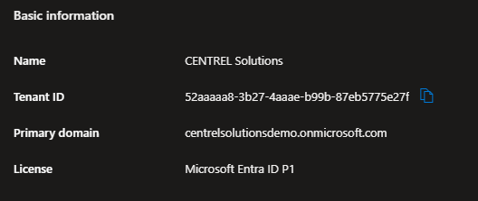 A screenshot of an Entra license mode in the Entra Admin UI.