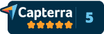 Capterra review badge 5 stars out of 5
