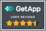 GetApp review badge 4.5 stars out of 5