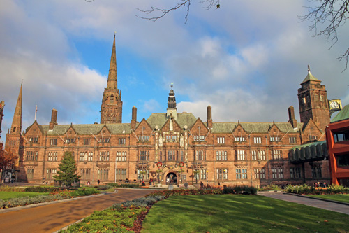 Shows the Coventry City Council building