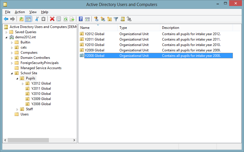 Active Directory layout
