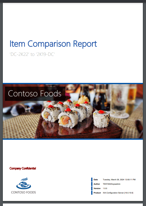 Screenshot showing the cover of a report containing the DHCP server comparison results