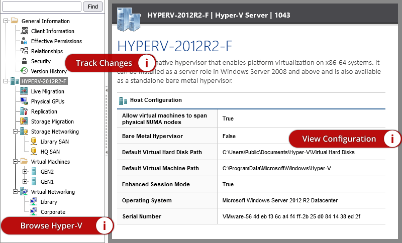 A screenshot showing Hyper-V host configuration