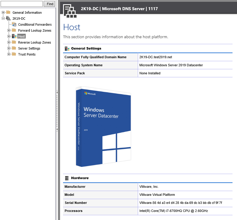 Screenshot of host settings in the XIA Configuration web interface