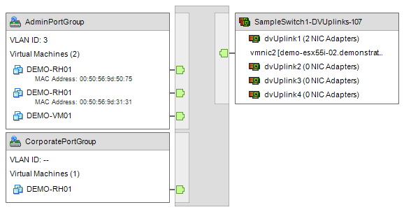 VMware distributed virtual switch diagram