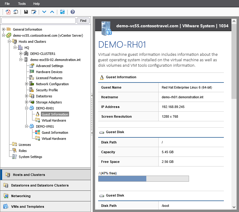 XIA Configuration Server screenshot of guest information