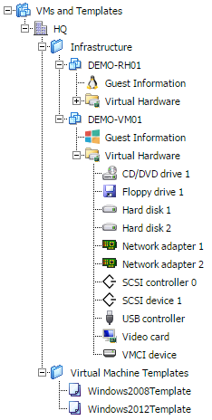 virtual machine settings documentation tool