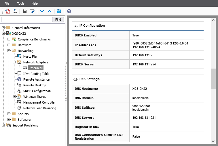 Screenshot showing additional Network Adapter settings in the XIA Configuration web interface