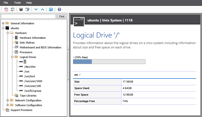 A screenshot showing a logical drive