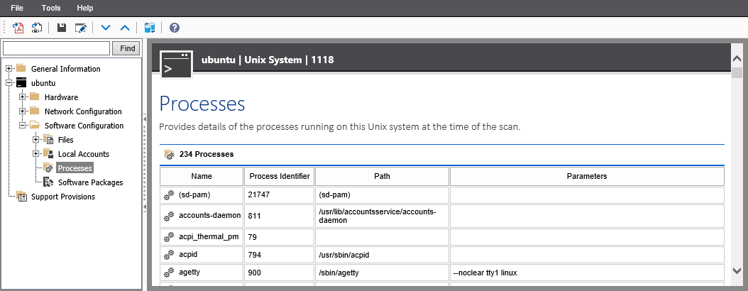 A screenshot showing Unix processes